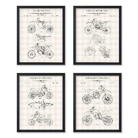 【並行輸入品】 Poster Master 4-Piece Vintage Motor Vehicl...