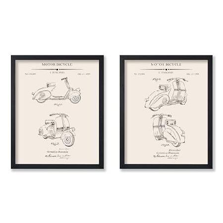 【並行輸入品】 Poster Master 2-Piece Vintage Motorcycle B...