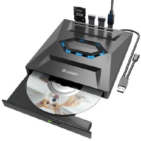【並行輸入品】 SUIDEK 外付けCD DVDドライブ ノートパソコン用 USB C ポータブル ...