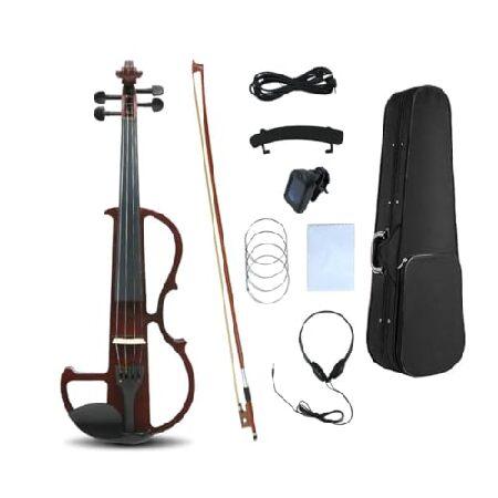 【並行輸入品】 WUQIMUSC エレクトリックバイオリン 4/4 フルサイズ サイレントエレクトリ...