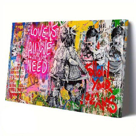【並行輸入品】 KDKJTOP Love Is All We Need Banksy ポップアート ...
