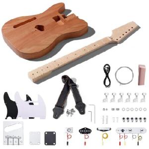 【並行輸入品】 Leo Jaymz DIY TL Lefthand Style Electric Guitar Kits with Mahogany Body and Maple Neck - Maple Fingerboard and All Components Included