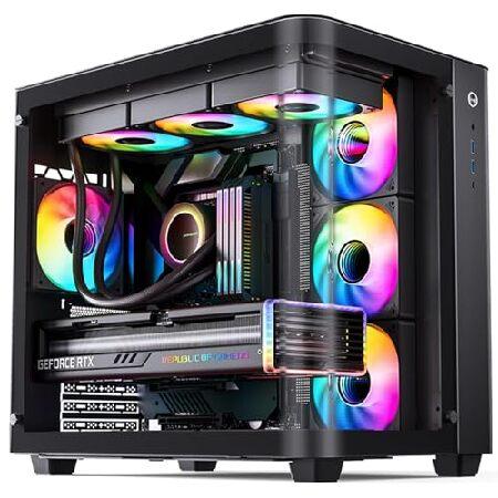 【並行輸入品】 JONSBO TK-3 ブラック ワンピース曲面ガラス ATX ミッドタワー PCケ...