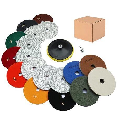 【並行輸入品】 Waies 11 Packs 7 Inch Diamond Polishing Pa...