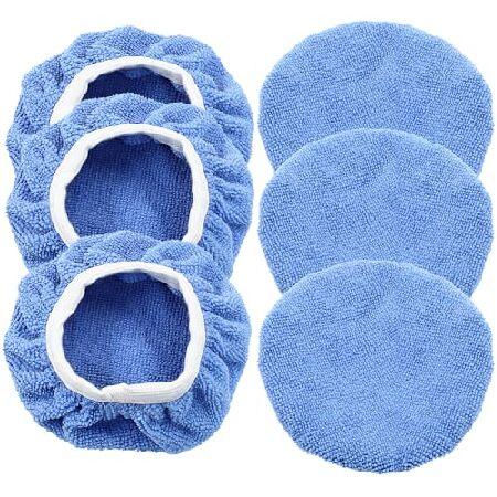 【並行輸入品】 Bonsicoky 車用研磨ボンネットバフパッド 6個 - ソフトマイクロファイバー...