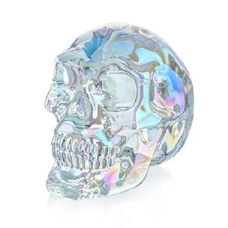 【並行輸入品】 HDCRYSTALGIFTS 3インチ クリスタル スカルヘッド 像 ハロウィン 装...