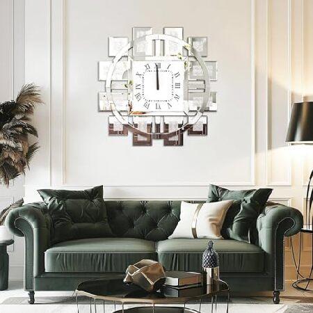 【並行輸入品】 Artloge クラッシュドダイヤモンド 壁掛け時計:装飾60.96cm ラウンドミ...