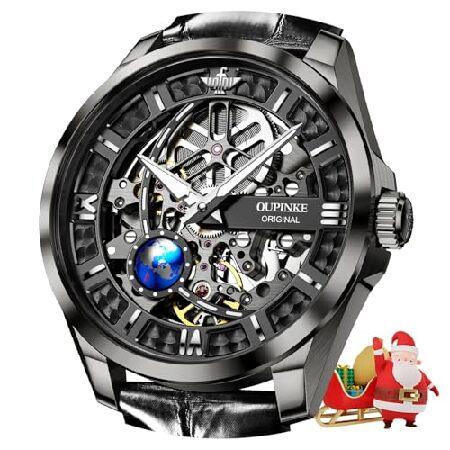 【並行輸入品】 OUPINKE Skeleton Mens Automatic Watches Me...