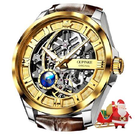 【並行輸入品】 OUPINKE Skeleton Mens Automatic Watches Me...