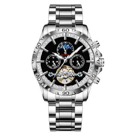 【並行輸入品】 GLENAW メンズ腕時計 自動巻き スケルトン トゥールビヨン ラグジュアリー 自...