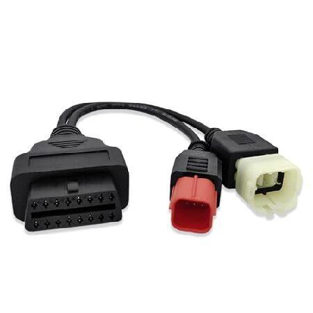 【並行輸入品】 OBD2 2イン1アダプターケーブル、OBD診断ケーブル Euro5用 Guzzi ...