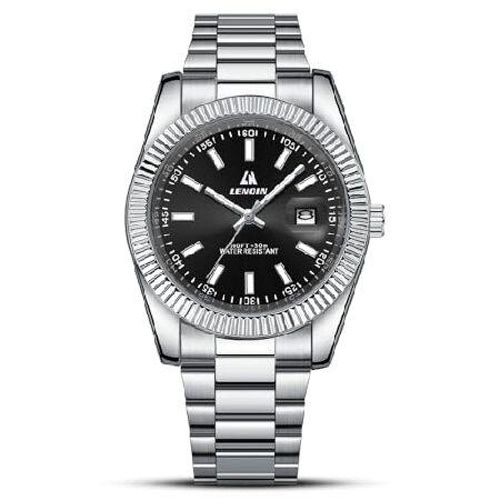 【並行輸入品】 LN LENQIN Mens Watches Stainless Steel Ana...