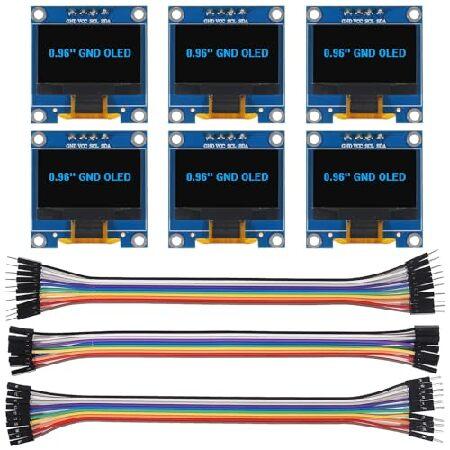 【並行輸入品】 XIITIA 6個 0.95インチ OLED IIC I2C ディスプレイモジュール...