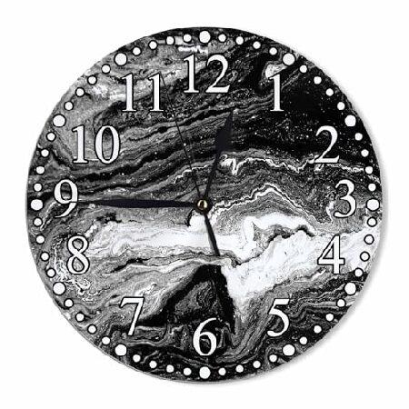 【並行輸入品】 KEEPSUPER 時計 大理石 アクリル テクスチャー 壁掛け時計 10インチ 静...