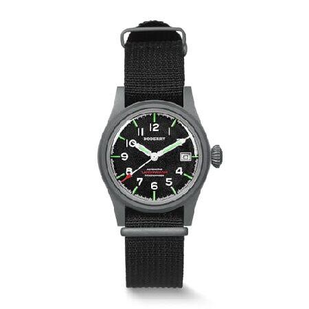 【並行輸入品】 BODERRY メンズ 38mm チタン腕時計 自動巻き ミリタリー 曜日/日付機能...