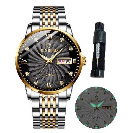 【並行輸入品】 BINBOND Mens Watches Stainless Steel Class...