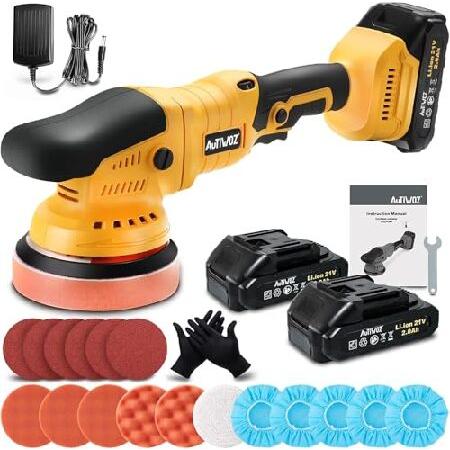 【並行輸入品】 AUTIWOZ コードレス カーバッファーポリッシャー 5インチ ランダムオービタル...