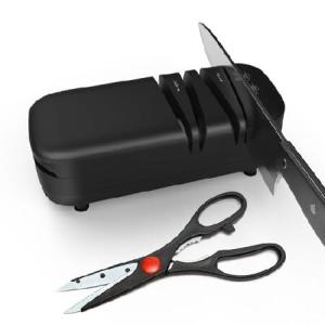 【並行輸入品】 Zhamemor ナイフシャープナー プロフェッショナル電動ナイフシャープナー 家庭用キッチンナイフ用 2段階 クイックシャープニング＆研磨 ハサミで