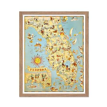 【並行輸入品】 Poster Master Florida Vintage Travel Poste...
