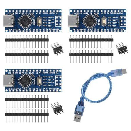 【並行輸入品】 AITRIP ナノ V3.0 ボード ケーブル付き ATmega328P チップ C...