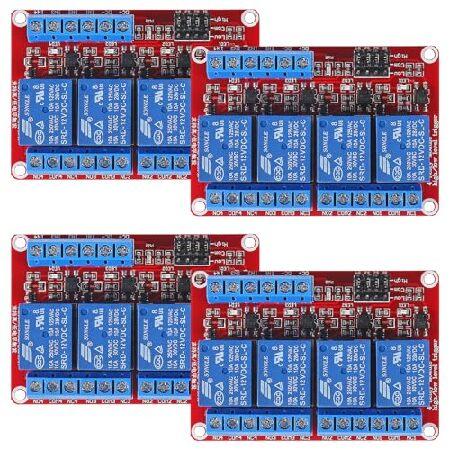 【並行輸入品】 DWEII 4個パック 4チャンネル 12V リレーモジュール オプトカプラ付き ハ...