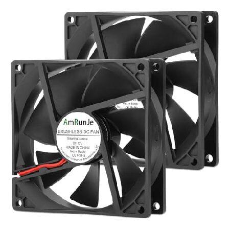 【並行輸入品】 AmRunJe 92mm x 25mm 2ピン 冷却ファン ブラシレス 12V ノー...