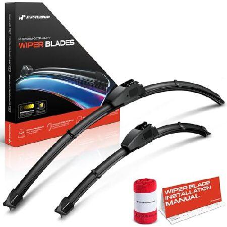 【並行輸入品】 A-Premium フロントガラス ワイパーブレード 2枚パック 摩耗インジケーター...