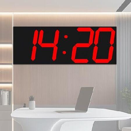 【並行輸入品】 CHKOSDA デジタル時計 大型ディスプレイ付き 18.7インチ、GPS自動同期時...