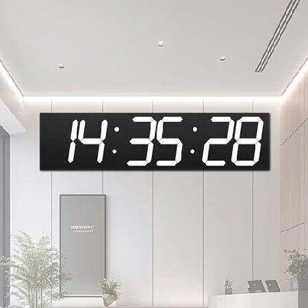 【並行輸入品】 CHKOSDA 28インチ 大型デジタル壁掛け時計 GPS自動同期、リモコン＆タイマ...