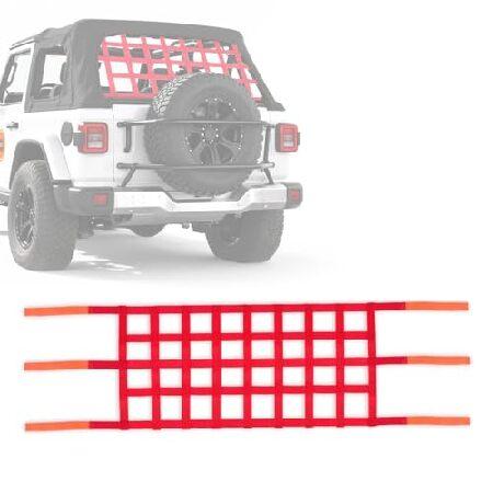 【並行輸入品】 BARTOO テールゲートネット ピックアップトラックの荷台用 高耐久テールゲートメ...