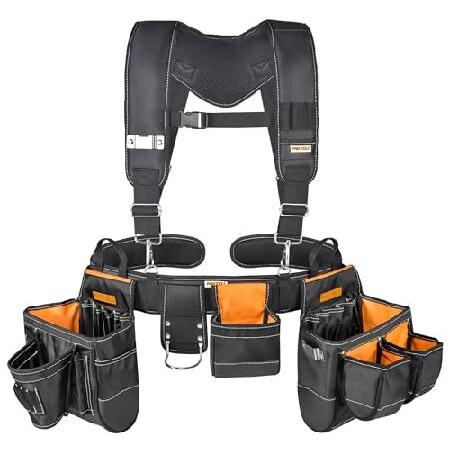 【並行輸入品】 piwatools ツールベルトサスペンダー 男性用 パッド入り 大工 建設 電気技...