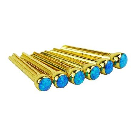 【並行輸入品】 Guyker Guitar Bridge Pins、6個 真鍮ピン エンドピン 青色...