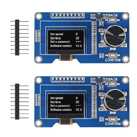 【並行輸入品】 AITRIP 2個 0.96インチ OLED ディスプレイモジュール ボタン付き E...