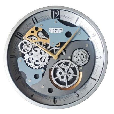 【並行輸入品】 JELINK 18インチ移動ギア壁掛け時計、スチームパンクサイレントマントル時計、バ...