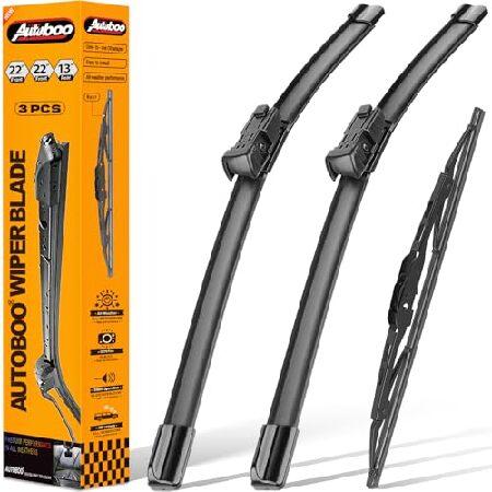 【並行輸入品】 AUTOBOO 55.9 cm + 55.9 cm フロントガラス ワイパーブレード...