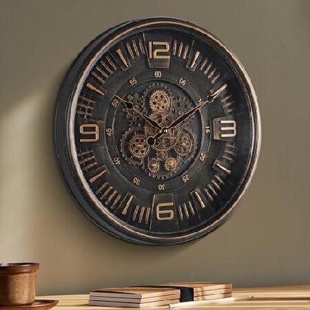 【並行輸入品】 20インチ 大型 リアルムービングギア 壁掛け時計 リビングルーム用、電池式壁掛け時...