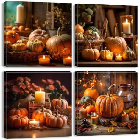 【並行輸入品】 秋の壁装飾 パンプキンウォールアート ダイニングルーム ハロウィン 感謝祭 絵画 素...