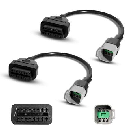 【並行輸入品】 StreytoTek 2 Pcs OBD2 Adapter Cable 6pin t...
