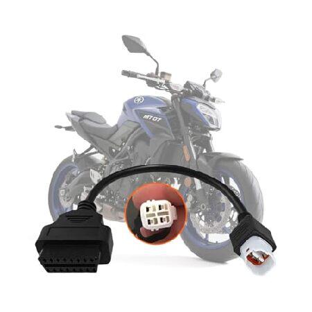 【並行輸入品】 AMHTDOL OBD2アダプター ヤマハ4ピンから16ピン診断ケーブル用 OBDコ...