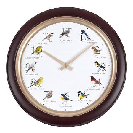 【並行輸入品】 Aurowit 13.3インチ 歌う鳥 壁掛け時計 本物の鳥の鳴き声付き サイレント...