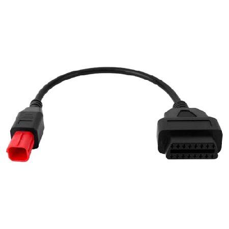 【並行輸入品】 6ピンOBD2アダプターケーブル、OBD2オートバイアダプターから16ピン診断スキャ...