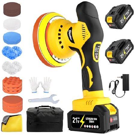 【並行輸入品】 Cordless Car Buffer Polisher, 6 Inch DA Or...