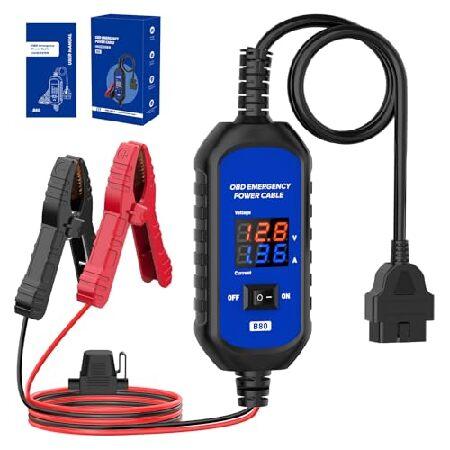 【並行輸入品】 OBD2メモリーセーバーケーブル、12Vカーバッテリー交換ツール、ワニ付きB80緊急...