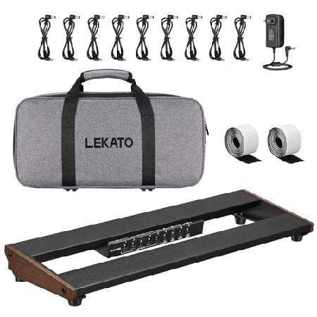 【並行輸入品】 LEKATO ギターペダルボード、内蔵電源付きペダルボード、15.5x5.1x1.6...