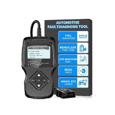【並行輸入品】 車用OBD2スキャナー、OBD2スキャナー診断コードリーダーツール、I/M対応機能、...