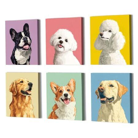 【並行輸入品】 Cawpom Dog ウォールアート ペット 動物 壁装飾 かわいい 犬 絵 面白い...