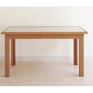 ロイドルーム ダイニングテーブル NO.1207 ガラス付 幅140 奥行80 高さ74 おしゃれ ...