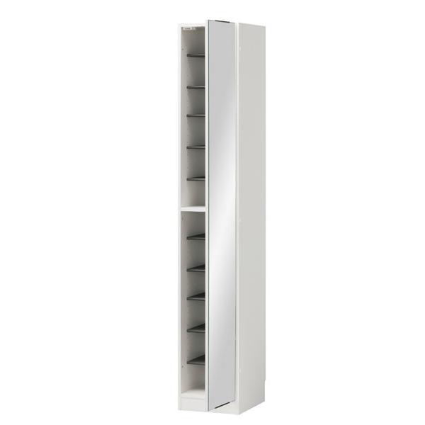 玄関収納 シューズすきまくん ML30 ミラー扉タイプ 下駄箱 シューズボックス 幅30cm 高さ1...