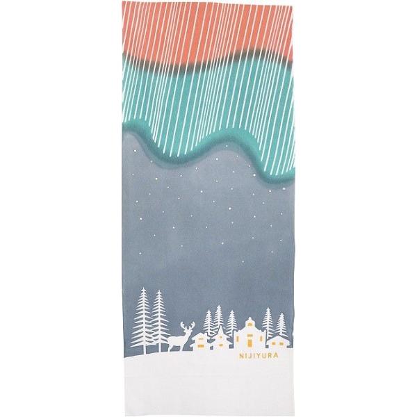 にじゆら 手ぬぐい オーロラが美しい夜-Finland- 日本製 手拭い 綿100% メール便可