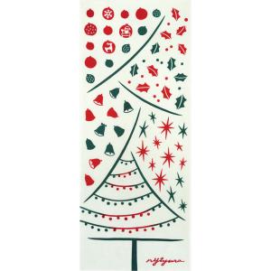 にじゆら 手ぬぐい Happy Holidays 日本製 手拭い 綿100% メール便可